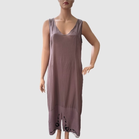 Nataya Dress w/ Soutache & Lace Trim Tunic Size 2X Black & Plum-Gray Titanic NEW - Picture 6 of 16